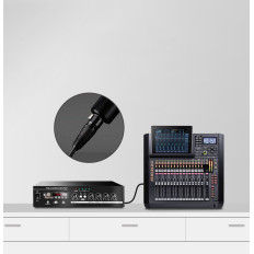 Predlžovací kábel Kábel Audio kábel pre XLR 1M Mikrofón čierny