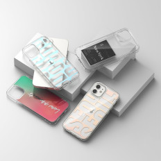 Oklepni primer z gelom gel okvir iPhone 12 mini fusion design roza-zelena