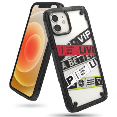 Coque blindée avec iPhone 12 Mini Fusion X Design Billet Billet Noir
