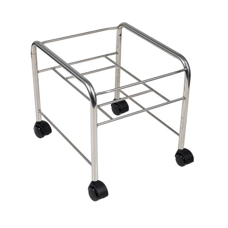 Vasca pedicure dritta con ruote cromate
