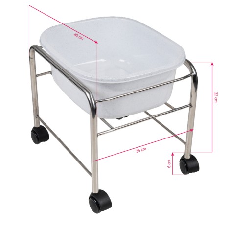 ACTIVESHOP Suora jalkakylvysastia kromipyörillä