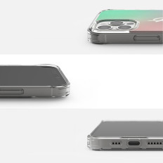 Obrnený kryt puzdra s gélom gél iPhone rám 12 Pro Max Fusion Design ružový-zelený
