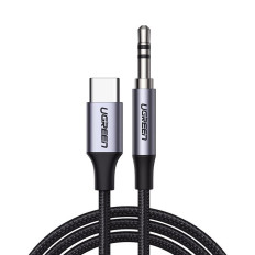 AUX AUX AUDIO CABLE 3.5MM MINI JACK - USB-C for tablet 1M black
