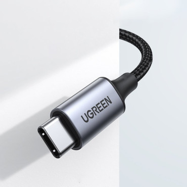 AUX AUX AUDIO KABELY 3.5mm Mini Jack - USB-C pre tablet 1m čierny