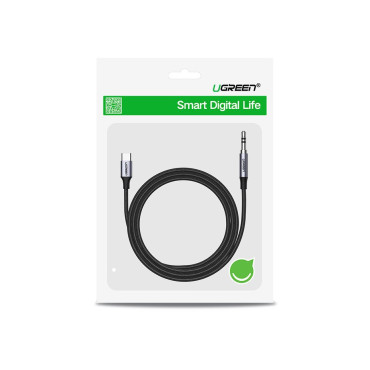 AUX AUX AUDIO KABELY 3.5mm Mini Jack - USB-C pre tablet 1m čierny