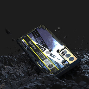 Pouch Case maisiņš ar Galaxy S21 + 5G Fusion X Design Biļešu grupa Melns