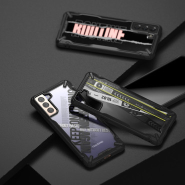 Bolsa de case bolsa com galáxia s21 + 5g fusion x design bilhete de banda preta