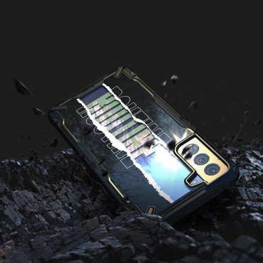 Pansarfodral påse med galax s21 + 5g fusion x design rutin svart