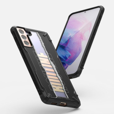 Oklepna torbica z Galaxy S21 + 5G Fusion X oblikovanje rutine črno