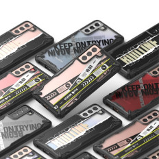 Oklepna torbica z Galaxy S21 + 5G Fusion X oblikovanje rutine črno