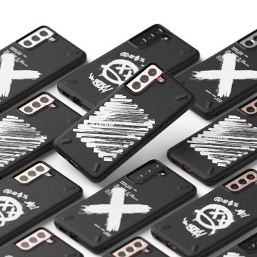 Patvarus atvejis Galaxy S21 + 5G Onyx dizainas dažų juoda