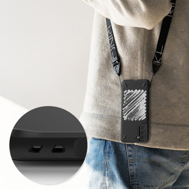 Izturīgs korpuss Galaxy S21 + 5G Onyx Design Paint Black