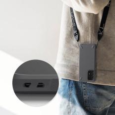 Vastupidav tõhustatud juhtum Galaxy A72 Onyx Black jaoks