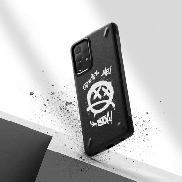 Cas amplifié durable pour la peinture onyx Galaxy A72 4G Noir