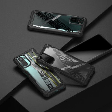 Bruņotie gadījumu vāki ar rāmi Xiaomi redmi Piezīme 10 / 10s Fusion X Design Cross Black