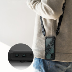 Bruņotie gadījumu vāki ar rāmi Xiaomi redmi Piezīme 10 / 10s Fusion X Design Cross Black