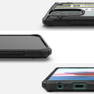 Bruņotie gadījumu vāki ar rāmi Xiaomi redmi Piezīme 10 / 10s Fusion X Design Cross Black