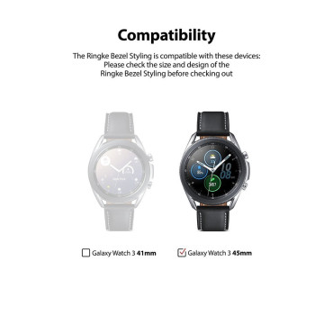 Okvir Zaščitni obroč za Galaxy Watch 3 45mm Bzel Styling Black
