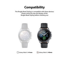 Keret védőgyűrű Galaxy Watch számára 3 45mm Bezel Styling Black