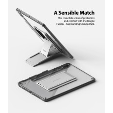 Stivt tilfelle med gelramme og stå for Galaxy Tab S7 11 '' Fusion Combo Enestående Grå