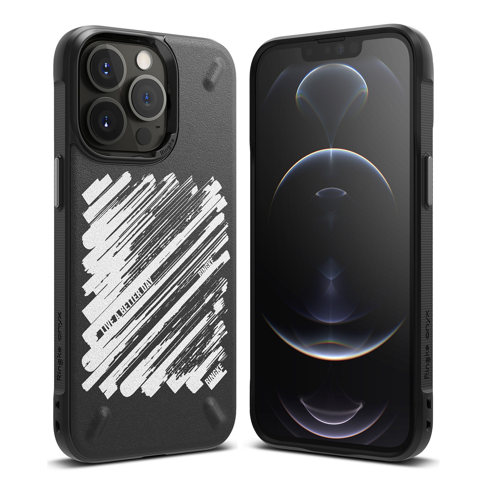 Slitstark Case Case iPhone 13 Pro Max Onyx Design Paint Black