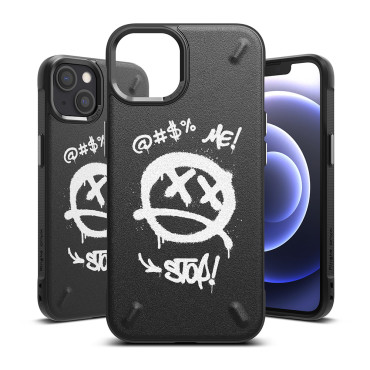 Holdbar Case Case iPhone 13 Mini Onyx Design Graffiti Svart