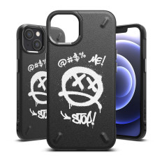 Slitstarkt fall fall iphone 13 mini onyx design graffiti svart