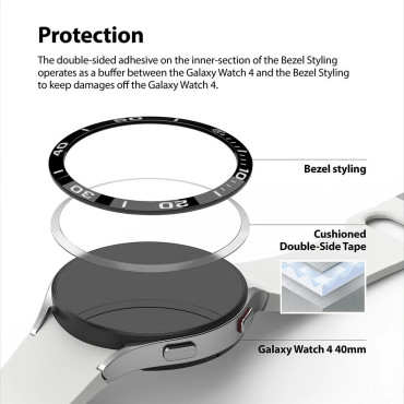 Rám obálky Ochranné prsteňové hodinky 6/5/5 / 4 40mm BEZEL STYLING NEZERVÁRSKEJ SILVEROV