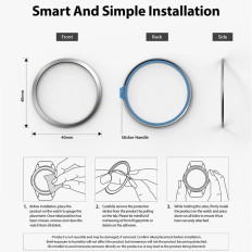 Ramkuvert Skyddsring Klocka 6/5 / 4 40mm Bezel Styling Rostfritt Stål Silver