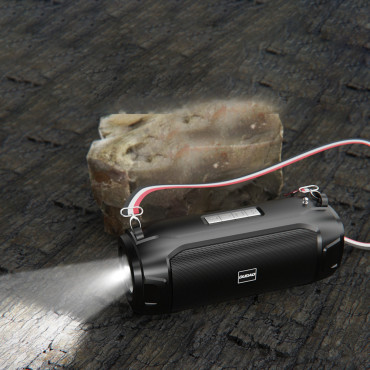 4W1 Ασύρματο 5W Bluetooth 5.0 FM Ραδιόφωνο ηλιακό πάνελ πράσινο φακό