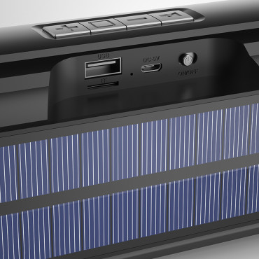 4W1 Brezžična povezava 5W Bluetooth 5.0 FM radio Solarna zelena svetilka