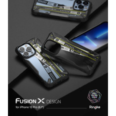 Oklepni pokrov s iPhone 13 PRO Fusion X oblikovanje vozovnice Band Black