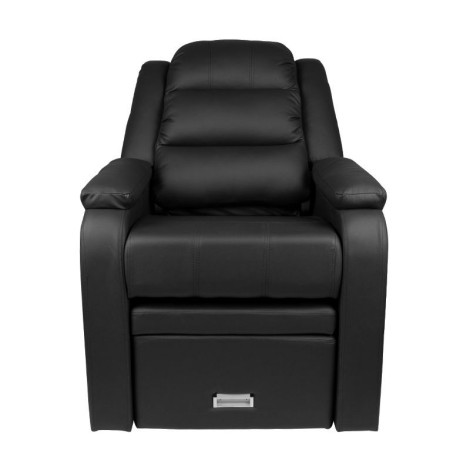 Spa stol za pedikuro Hilton Black — sprednji pogled