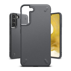 Slitstarkt elastiskt fall Galaxy S22 + Onyx grå omslag