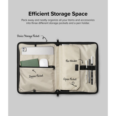 Caso Sachet Bag Organizador para tablet laptop até 13 '' bolsa de zip inteligente bege