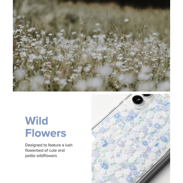 Oklepna torbica z gelom Galaxy S22 + Fusion Design cvetlični prozorni