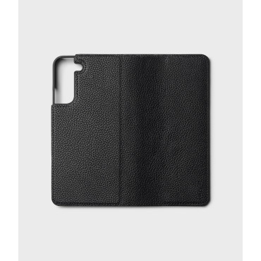 Läderfodral med flik för galax S22 + Folio signatur svart