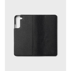 Coque en cuir avec rabat pour galaxie S22 + Folio Signature Noir