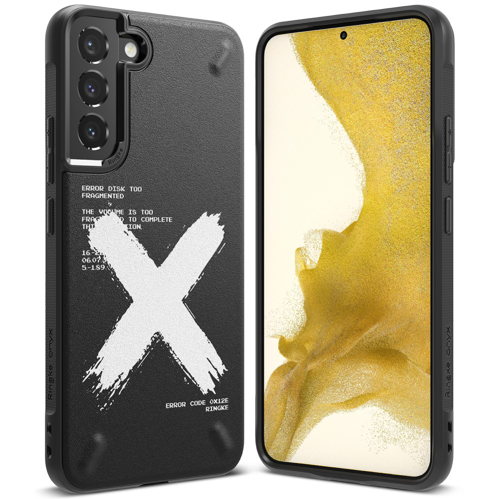 Funda duradera Galaxy S22 cubierta + diseño onyx x negro