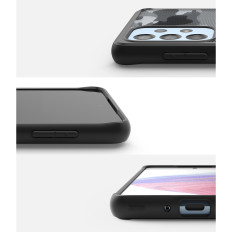 Capa de caso com gel galáxia A73 fusion fusion quadro preto