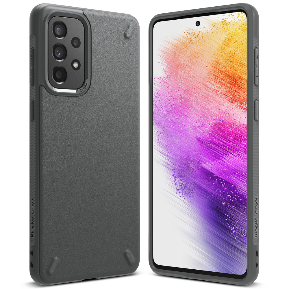 Coque durable et flexible Galaxy A73 Couverture gris Onyx