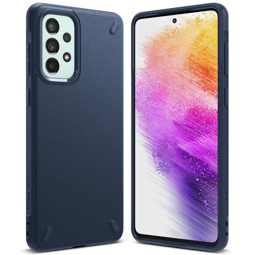 Durable and elastic case Galaxy A73 ONYX Navy