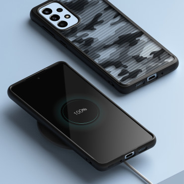 Fallskydd med gelgalax A73 Fusion Matte Black Frame