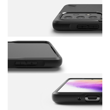 Caso durável e elástico Galaxy A73 Onyx Cover Black