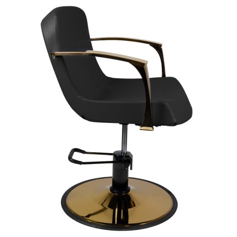 Gabbiano styling chair golden Bologna black — side view