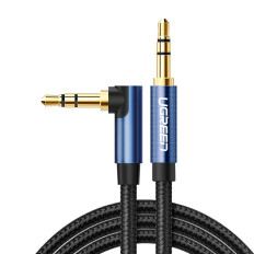Kabelvinkel Kabel Audio 2x Mini Jack 3.5mm 0.5m Blå