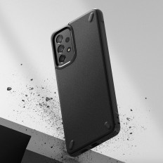 Caso durável e elástico Galaxy A73 Onyx Cover Black