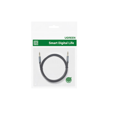 Cabo angular Audio 2x Mini Jack 3.5mm 0.5m Azul