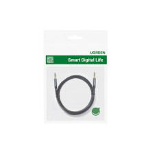 Cabo angular Audio 2x Mini Jack 3.5mm 0.5m Azul