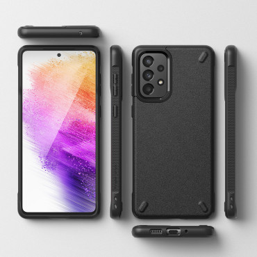 Slitesterkt og elastisk tilfelle Galaxy A73 Onyx Cover Svart